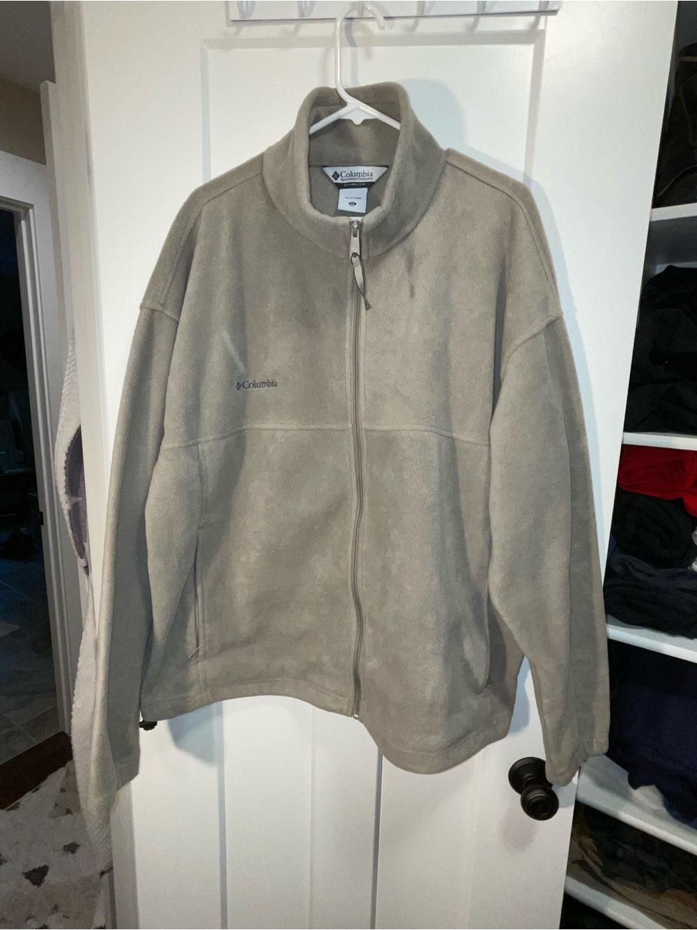 Columbia Men's Light Gray Full-Zip Performance Fleece Jacket